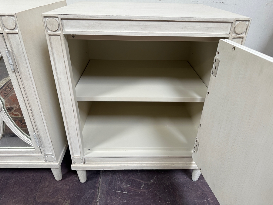 Pair Of Restoration Hardware Storage Nightstands Side Tables 22W X 18D X 27.5H [Photo 8]