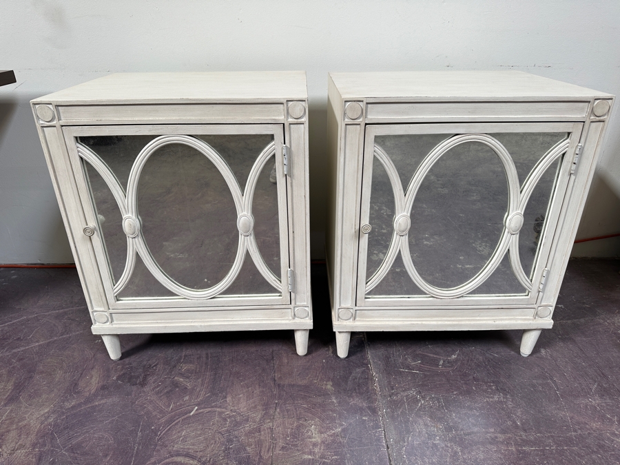 Pair Of Restoration Hardware Storage Nightstands Side Tables 22W X 18D X 27.5H [Photo 2]
