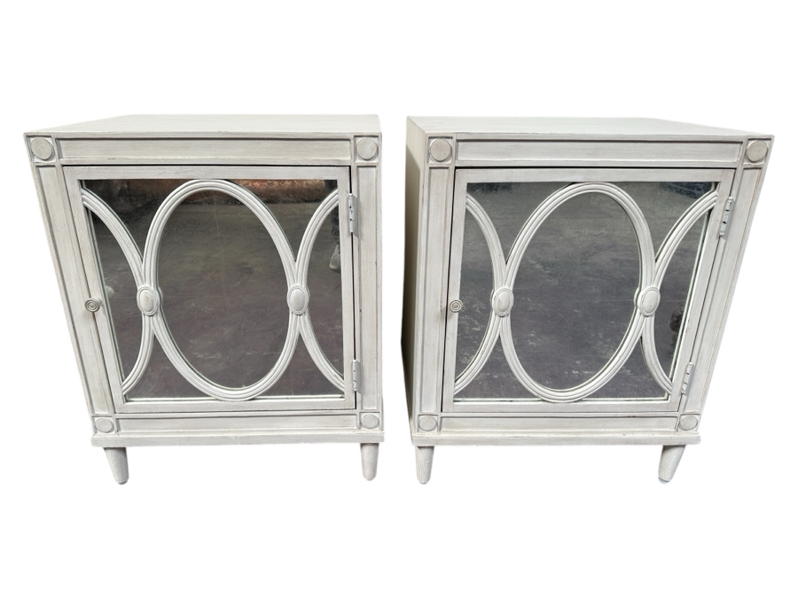 Pair Of Restoration Hardware Storage Nightstands Side Tables 22W X 18D X 27.5H