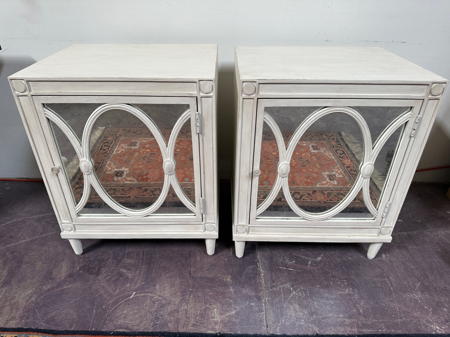 Pair Of Restoration Hardware Storage Nightstands Side Tables 22W X 18D X 27.5H [Photo 4]