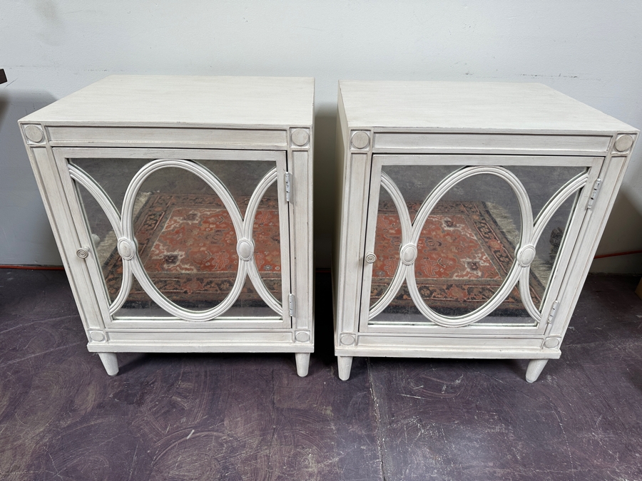 Pair Of Restoration Hardware Storage Nightstands Side Tables 22W X 18D X 27.5H [Photo 5]