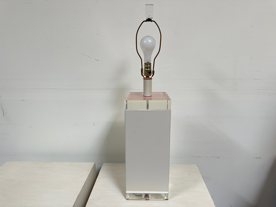 Vintage Lucite Table Lamp 33H [Photo 2]