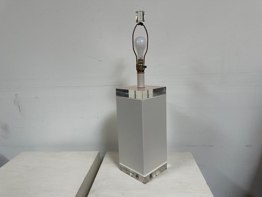 Vintage Lucite Table Lamp 33H [Photo 6]