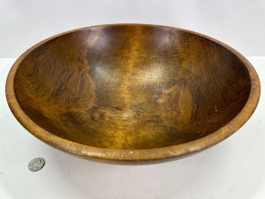 Vintage Kennedy Brother Wooden Bowl 15W X 4.5H [Photo 3]