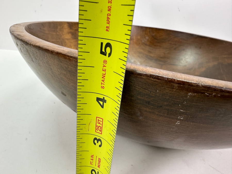 Vintage Kennedy Brother Wooden Bowl 15W X 4.5H [Photo 9]