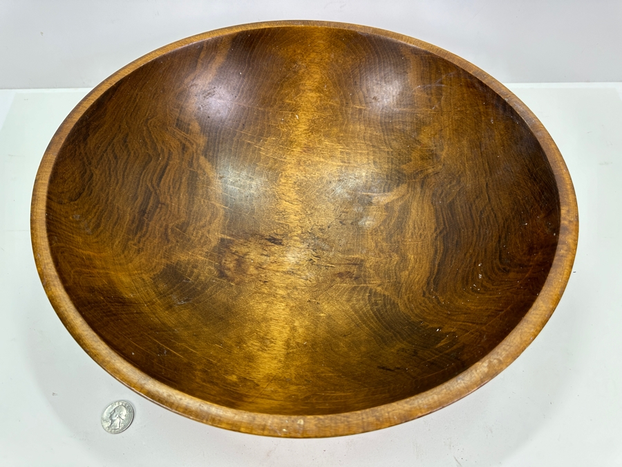 Vintage Kennedy Brother Wooden Bowl 15W X 4.5H [Photo 4]