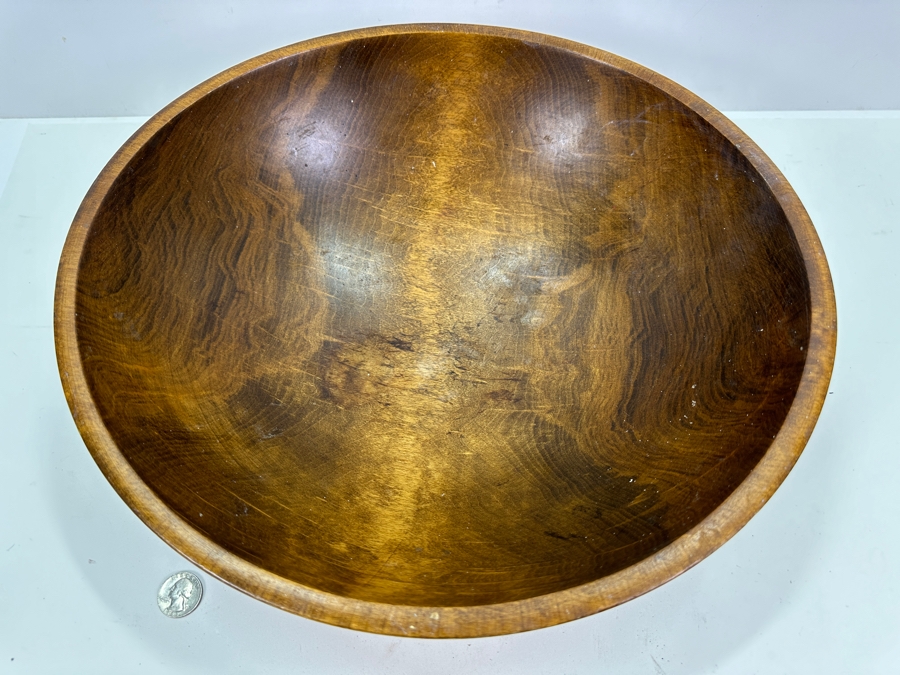 Vintage Kennedy Brother Wooden Bowl 15W X 4.5H [Photo 5]