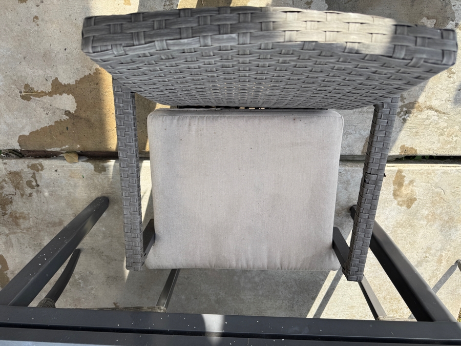 RST Brand Vistano 9 Piece Sunbrella Outdoor Dining Set - Gray  Table With Eight Chairs (Two Are Armchairs) 85W x 42D x 30H Retail $3,549 [Photo 7]