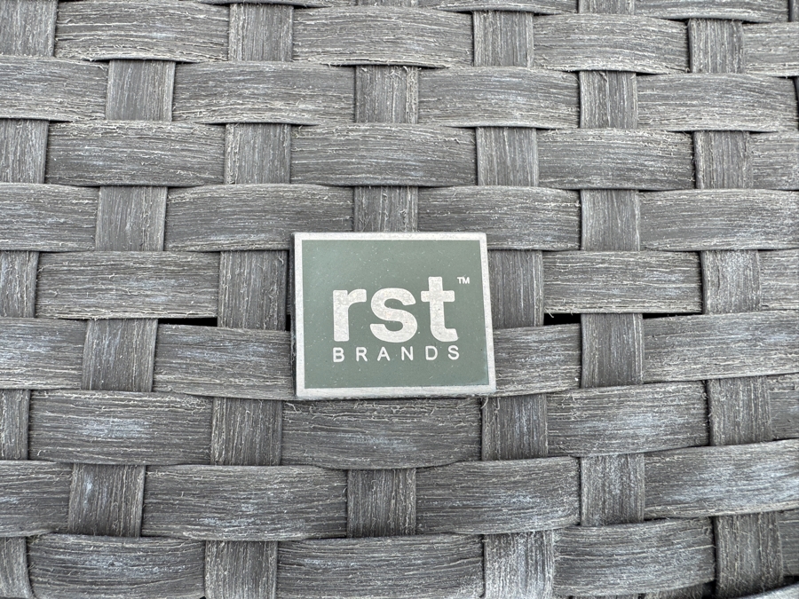 RST Brand Vistano 9 Piece Sunbrella Outdoor Dining Set - Gray  Table With Eight Chairs (Two Are Armchairs) 85W x 42D x 30H Retail $3,549 [Photo 3]