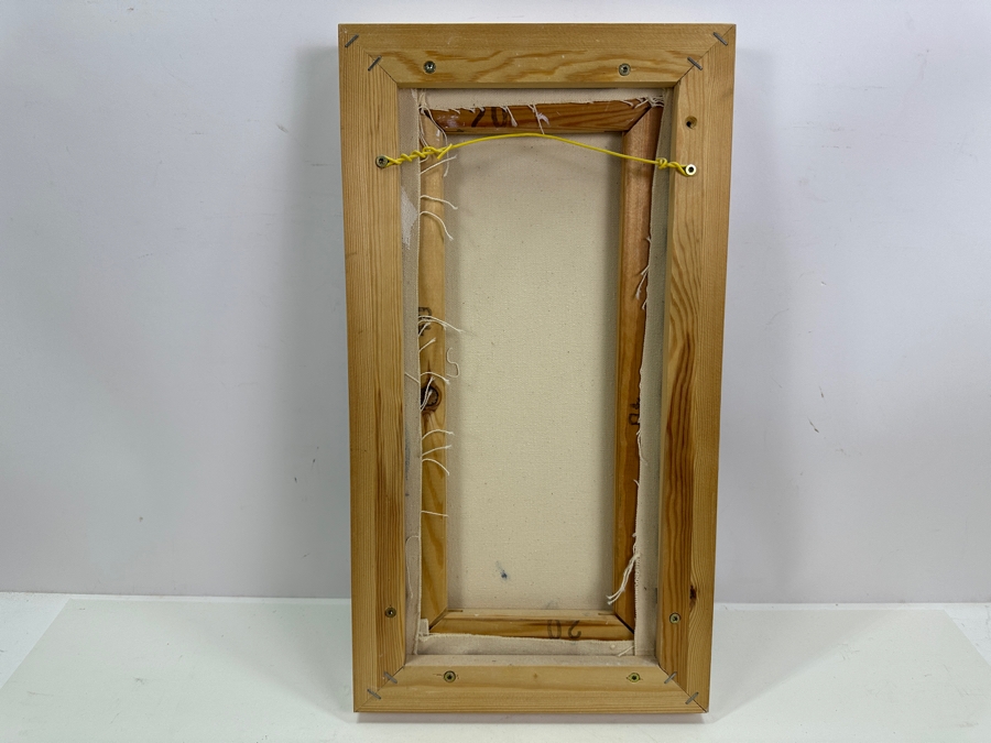 Freyja Onundardottir (Icelandic Artist) Original Oil On Canvas Of A Waterfall Signed And Dated 1999 8 X 16 Framed 9.5 X 17 [Photo 6]