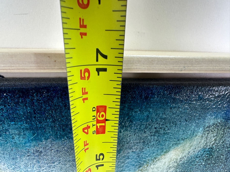 Freyja Onundardottir (Icelandic Artist) Original Oil On Canvas Of A Waterfall Signed And Dated 1999 8 X 16 Framed 9.5 X 17 [Photo 11]