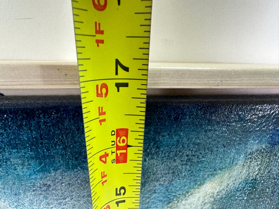 Freyja Onundardottir (Icelandic Artist) Original Oil On Canvas Of A Waterfall Signed And Dated 1999 8 X 16 Framed 9.5 X 17 [Photo 10]