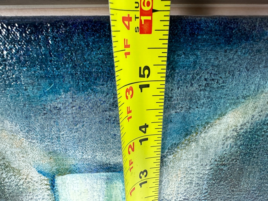 Freyja Onundardottir (Icelandic Artist) Original Oil On Canvas Of A Waterfall Signed And Dated 1999 8 X 16 Framed 9.5 X 17 [Photo 8]