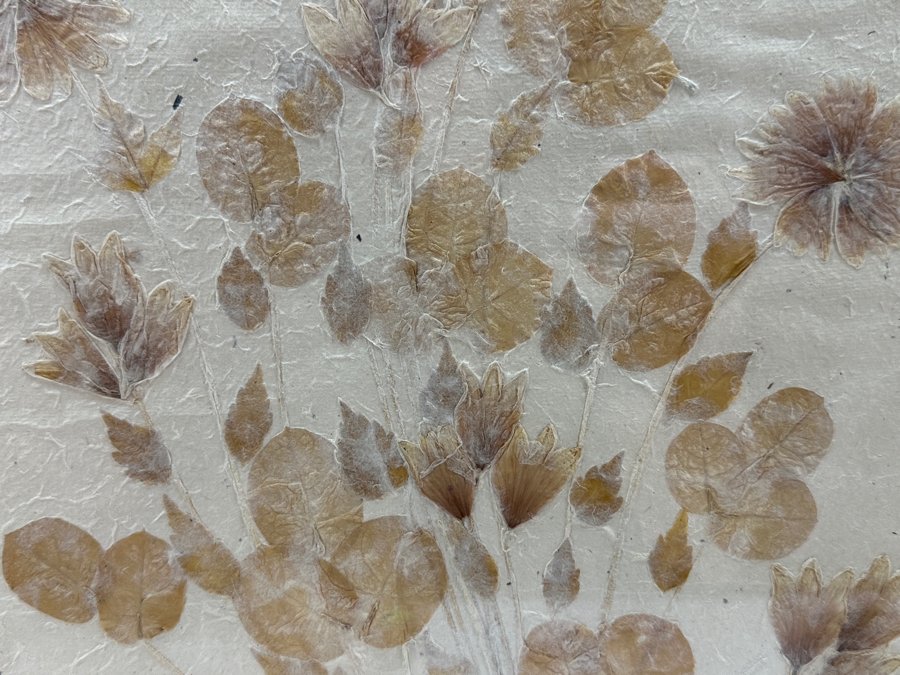 Vintage Italian Dried Pressed Flower Arrangement Framed 14.5 X 28.5 [Photo 5]