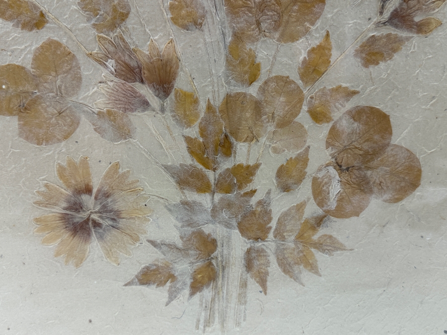 Vintage Italian Dried Pressed Flower Arrangement Framed 14.5 X 28.5 [Photo 4]