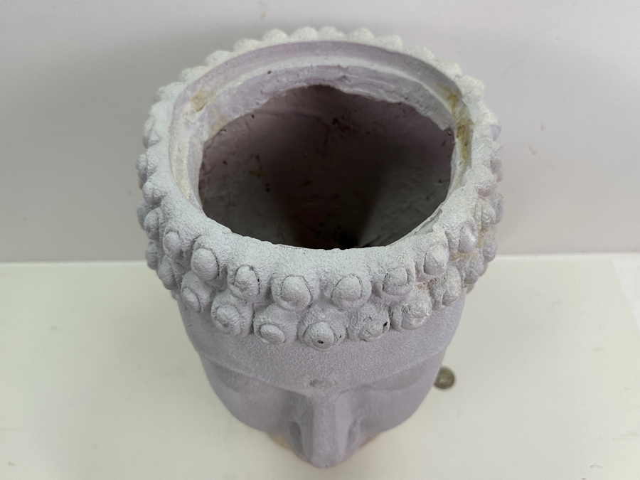 Buddha Head Planter Flower Pot Fiberglass/Resin 9W X 11D X 12.5H [Photo 7]