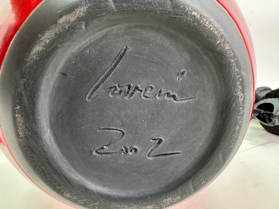 Wish Keeper Raku Ceramic Sculpture Handmade Hawaiian Art By Matthew Lovein Artist Signed And Dated 2002 8W X 14H [Photo 10]