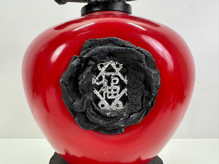 Wish Keeper Raku Ceramic Sculpture Handmade Hawaiian Art By Matthew Lovein Artist Signed And Dated 2002 8W X 14H [Photo 2]