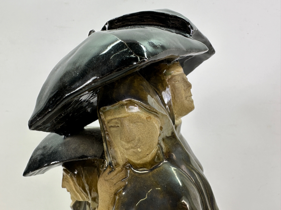 Artist Signed Art Pottery Sculpture On Marble Base 12W X 18H [Photo 6]