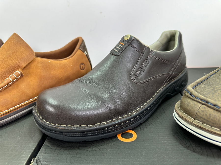 Four New Pair Merrill Slip-on Leather Shoes Size 10.5 Retails $500+ [Photo 4]