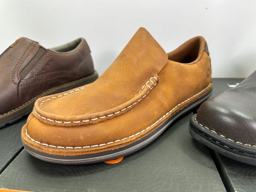 Four New Pair Merrill Slip-on Leather Shoes Size 10.5 Retails $500+ [Photo 3]