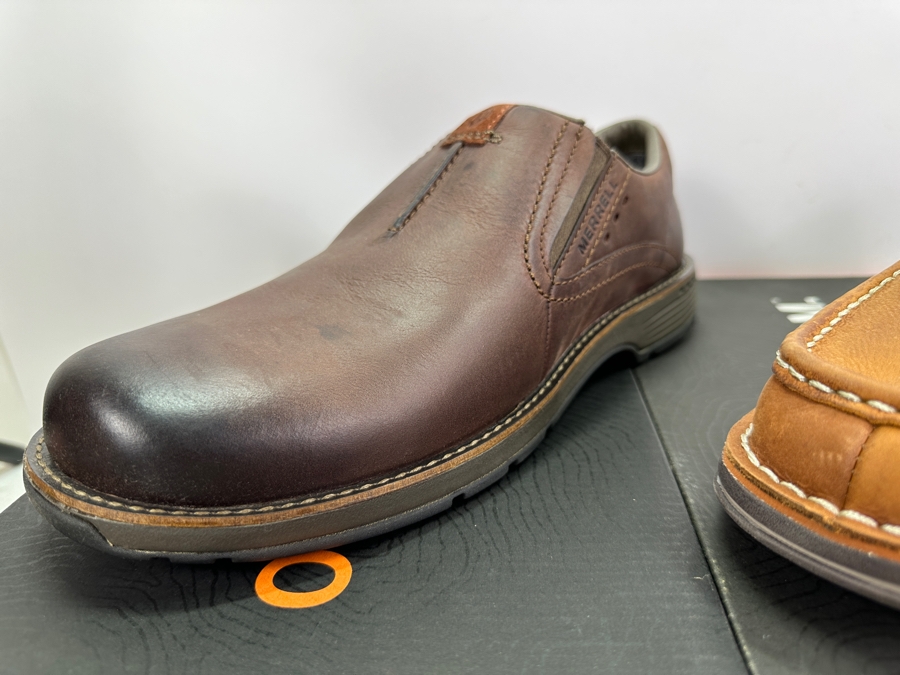 Four New Pair Merrill Slip-on Leather Shoes Size 10.5 Retails $500+ [Photo 2]