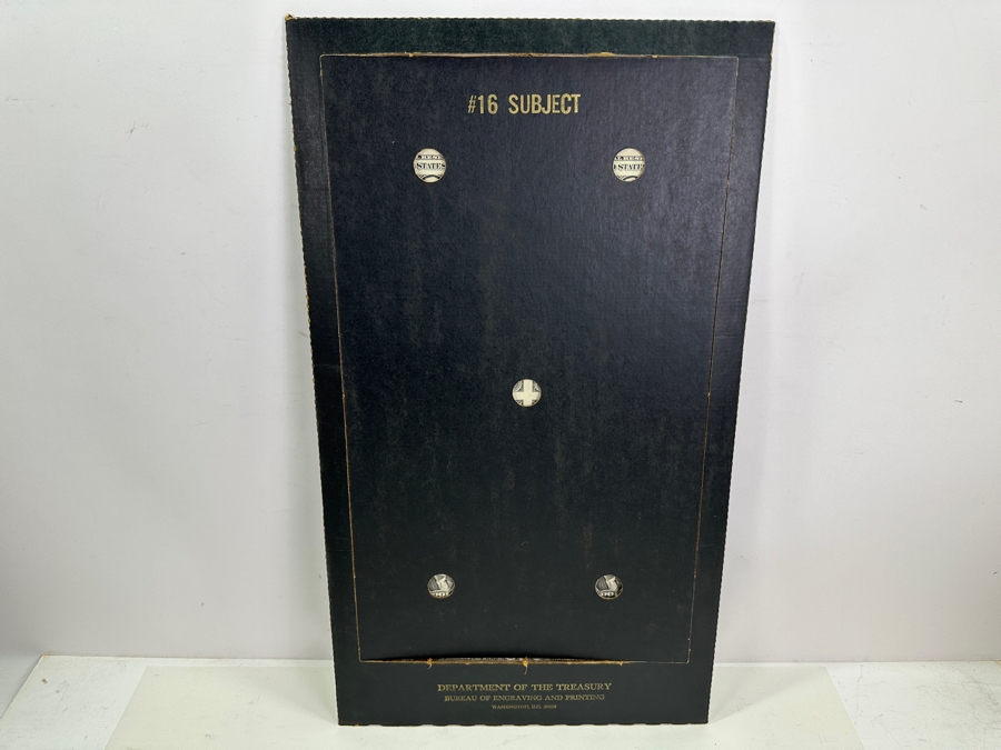 1981 Department Of The Treasury Bureau Of Engraving And Printing $1 Sheet Of 16 Notes 14 X 24 [Photo 2]