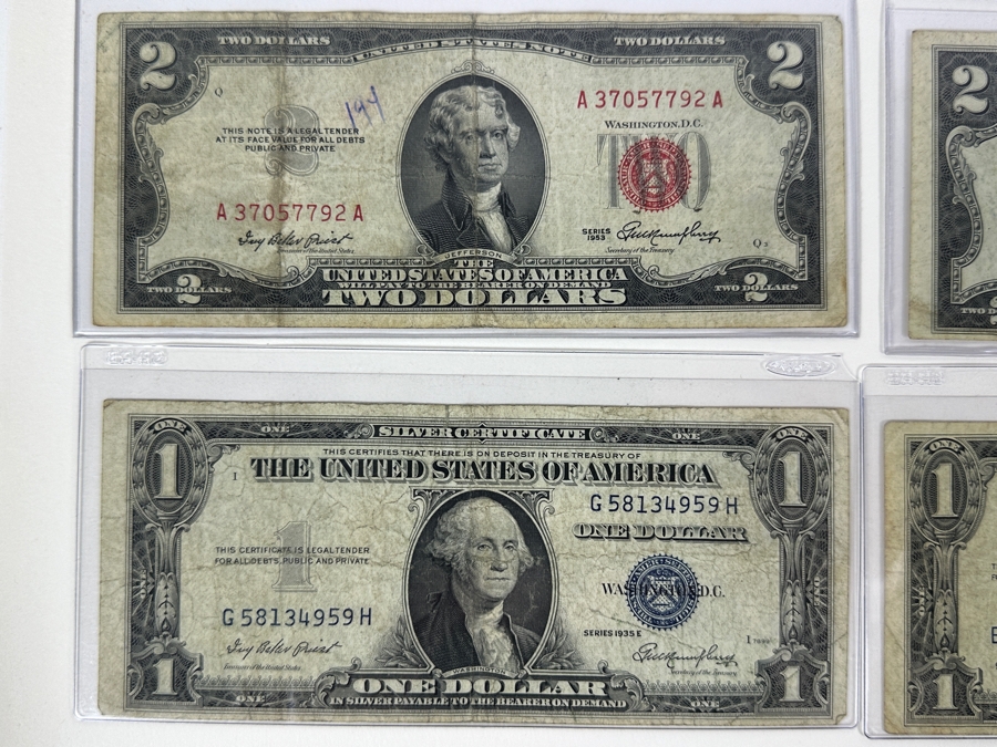 (20) Vintage United States $2 Dollar Bills And (4) Vintage United States $1 Dollar Bills [Photo 5]