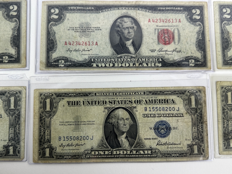 (20) Vintage United States $2 Dollar Bills And (4) Vintage United States $1 Dollar Bills [Photo 10]