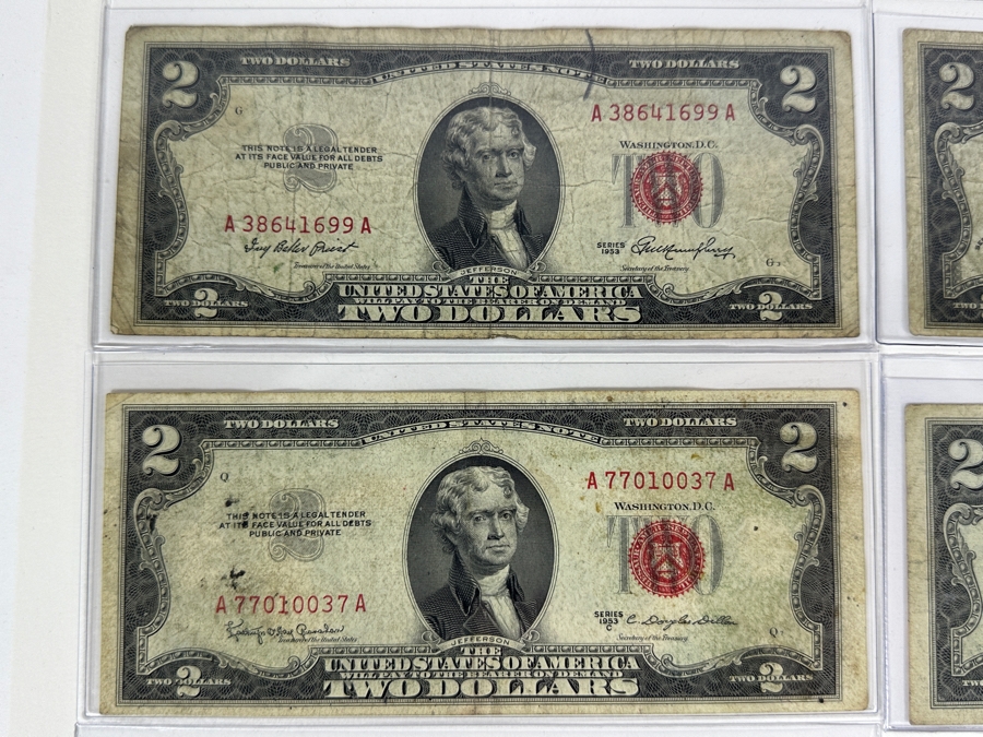 (20) Vintage United States $2 Dollar Bills And (4) Vintage United States $1 Dollar Bills [Photo 4]