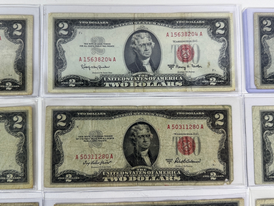 (20) Vintage United States $2 Dollar Bills And (4) Vintage United States $1 Dollar Bills [Photo 11]