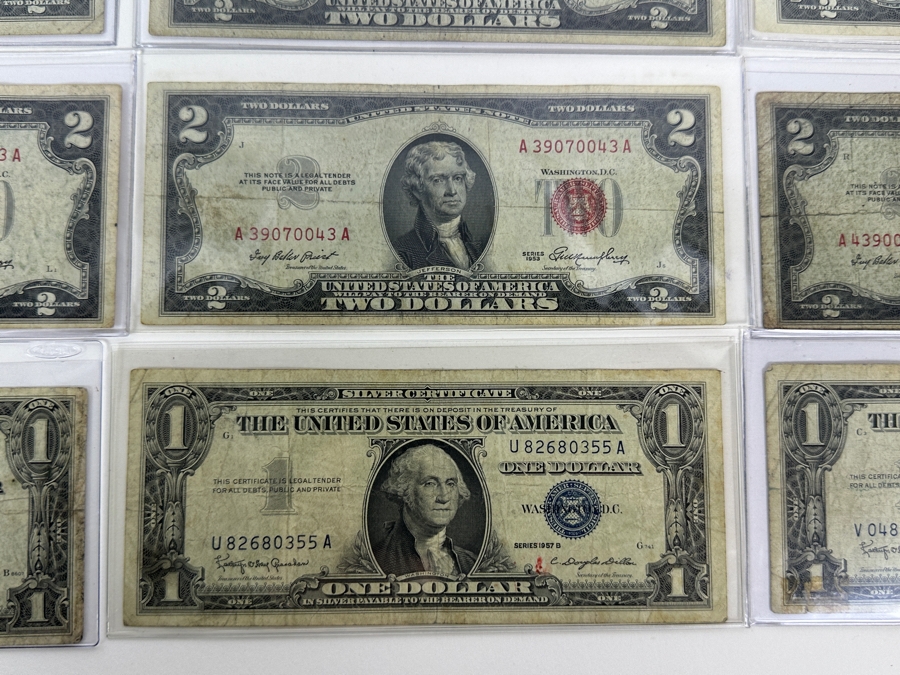 (20) Vintage United States $2 Dollar Bills And (4) Vintage United States $1 Dollar Bills [Photo 13]