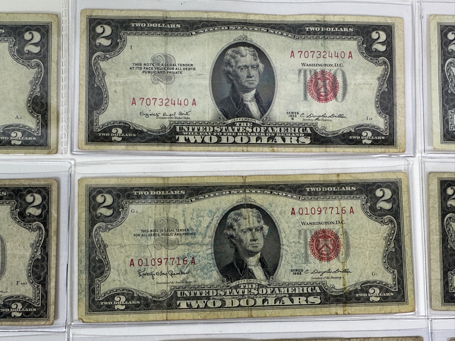 (20) Vintage United States $2 Dollar Bills And (4) Vintage United States $1 Dollar Bills [Photo 7]