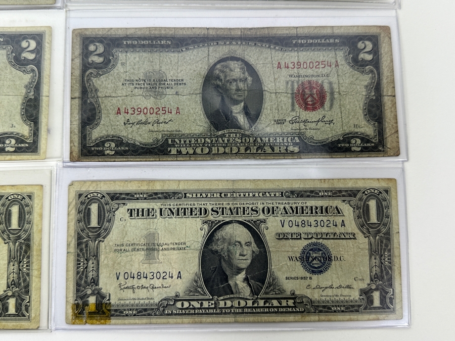 (20) Vintage United States $2 Dollar Bills And (4) Vintage United States $1 Dollar Bills [Photo 16]