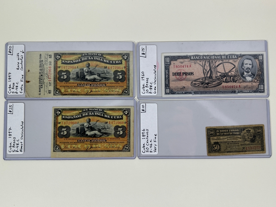 Four Antique Notes From Cuba  [Photo 8]