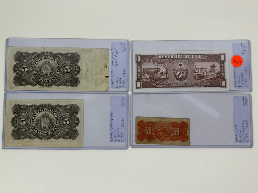 Four Antique Notes From Cuba  [Photo 6]