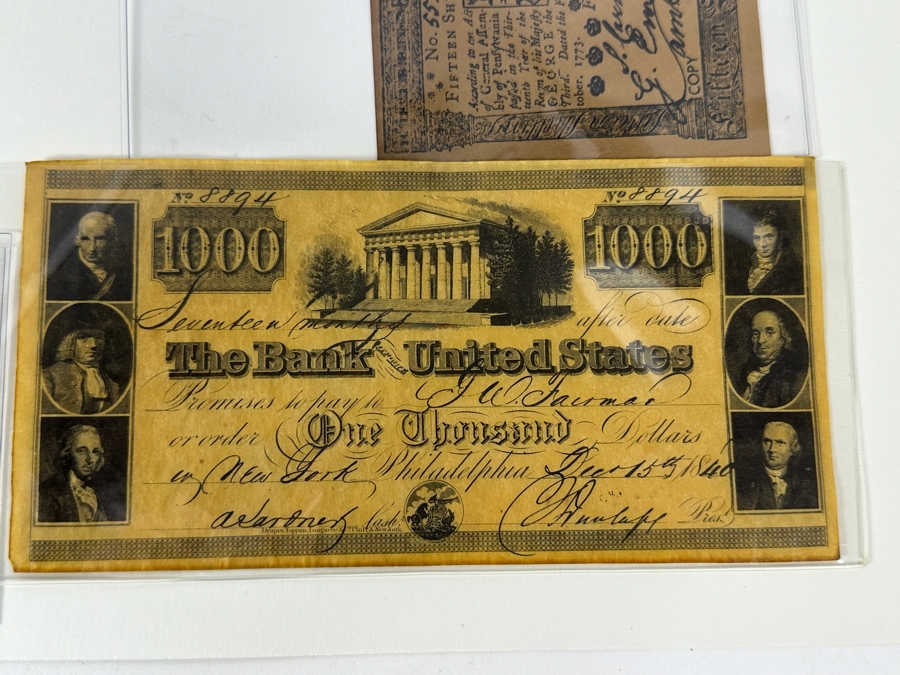 Collection Of 35 Replica Notes From The Late 1950s Cereal Boxes All Marked Copy, Replica Or Facsimile  [Photo 2]