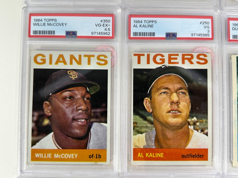 (12) Vintage 1960-1967 PSA Graded Baseball Cards: Hall Of Famers: Pete Rose, Bob Uecker, Yogi Berra, Sandy Koufax, Roberto Clemente, Duke Snider, Rocky Colavito, Don Drysdale, Al Kaline, Willie McCovey, Whitey Ford  [Photo 4]