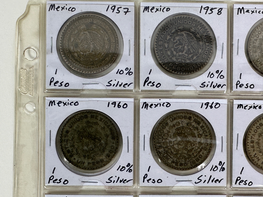 Sheet Of 20 Mexican Silver 1-Pesos [Photo 6]