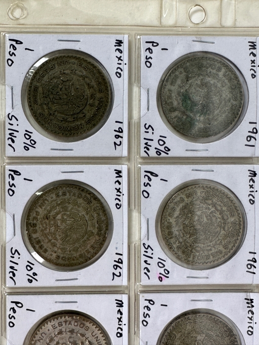 Sheet Of 20 Mexican Silver 1-Pesos [Photo 12]