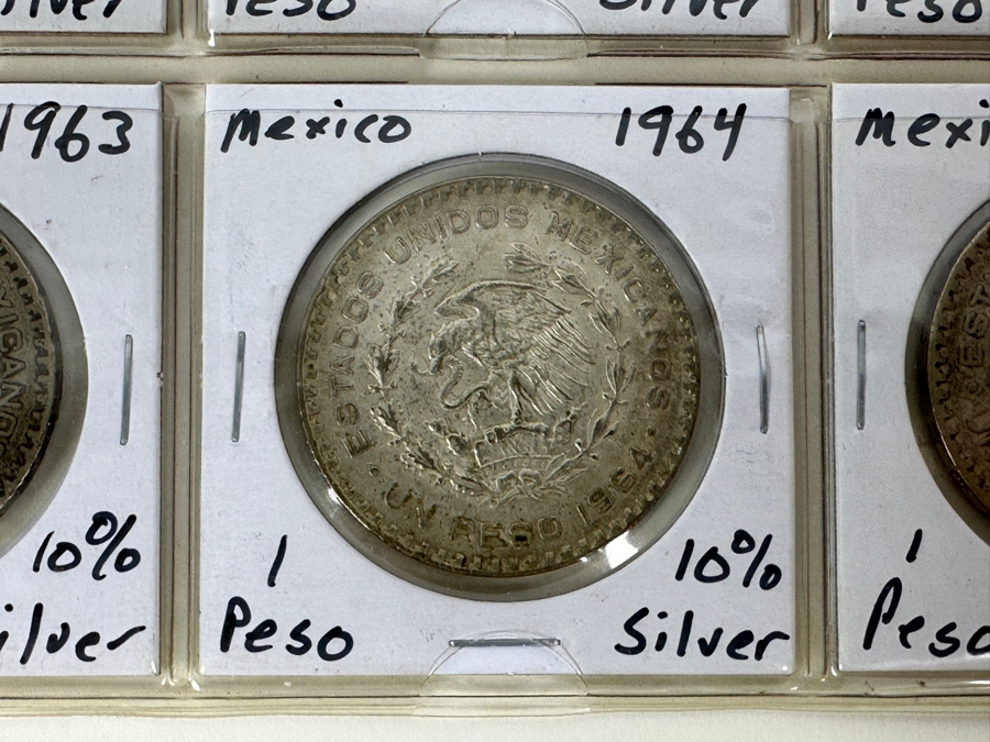 Sheet Of 20 Mexican Silver 1-Pesos [Photo 3]