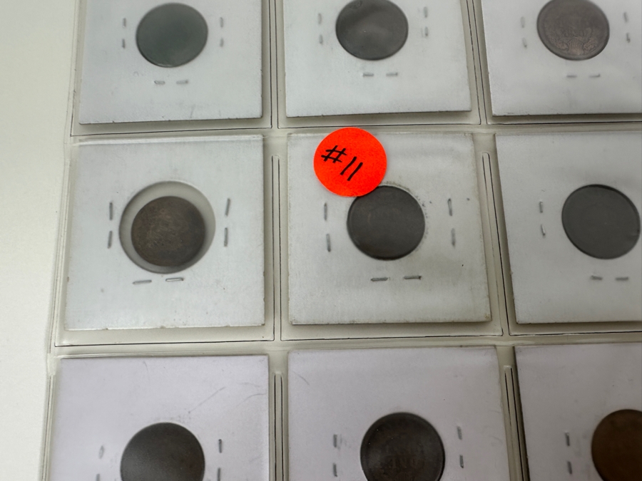 Sheet With 20 Indian Head Pennies In Holders From 1881 To 1906  [Photo 20]