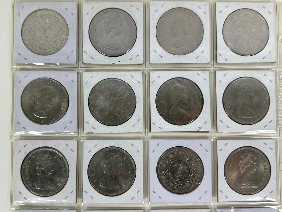 Collection Of 28 British Crowns [Photo 8]