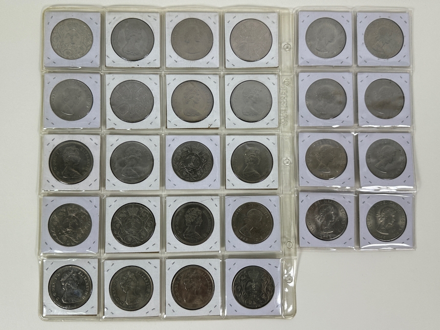 Collection Of 28 British Crowns [Photo 7]