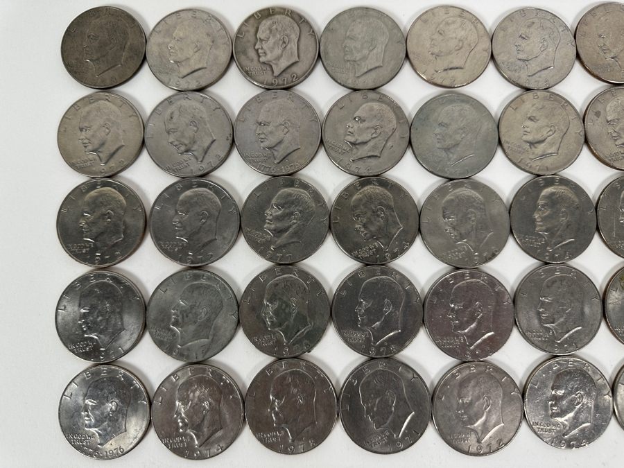 Bag Of 50 Eisenhower Silver Coins  [Photo 3]