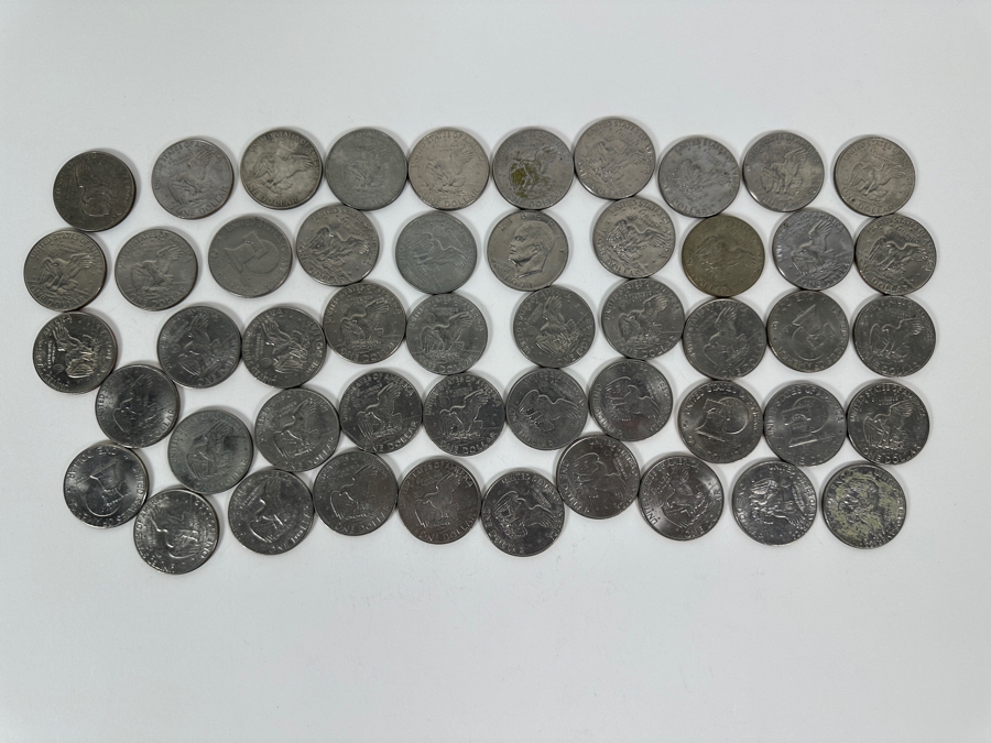 Bag Of 50 Eisenhower Silver Coins  [Photo 5]