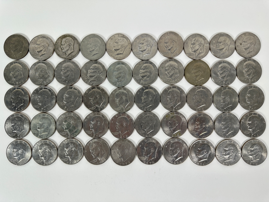 Bag Of 50 Eisenhower Silver Coins  [Photo 2]