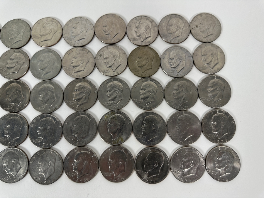Bag Of 50 Eisenhower Silver Coins  [Photo 4]