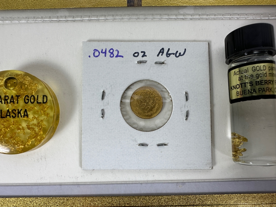 Gold Starter Kit: Mexican Gold Coin, Alaskan Gold, Knotts Berry Farm Gold, Gold Banknote  [Photo 3]