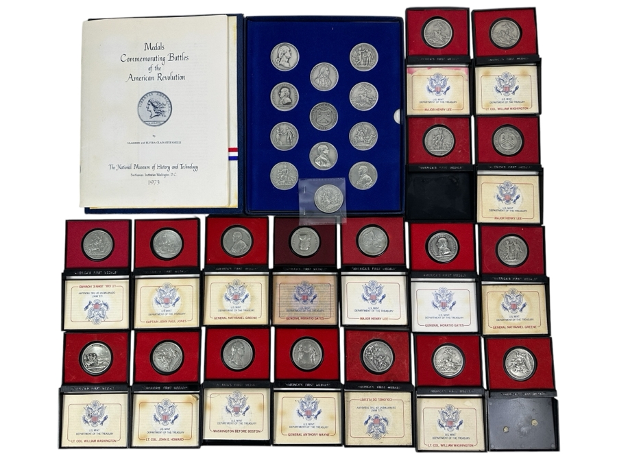 America's First Medals Revolutionary War Collection 1973 U.S. Mint Complete With 19 Extra Medals  [Photo 1]